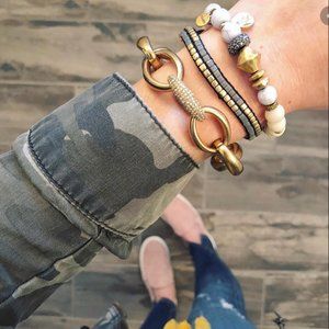 NWT - Stella & Dot Farren Gold Pulley Bracelet